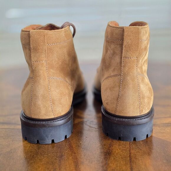 Polo Ralph Lauren MI Lug Lace Apron Boots Italian Suede Men's 11 Ankle Height - Picture 5 of 15